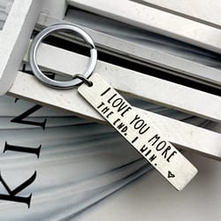 i love you more keychain