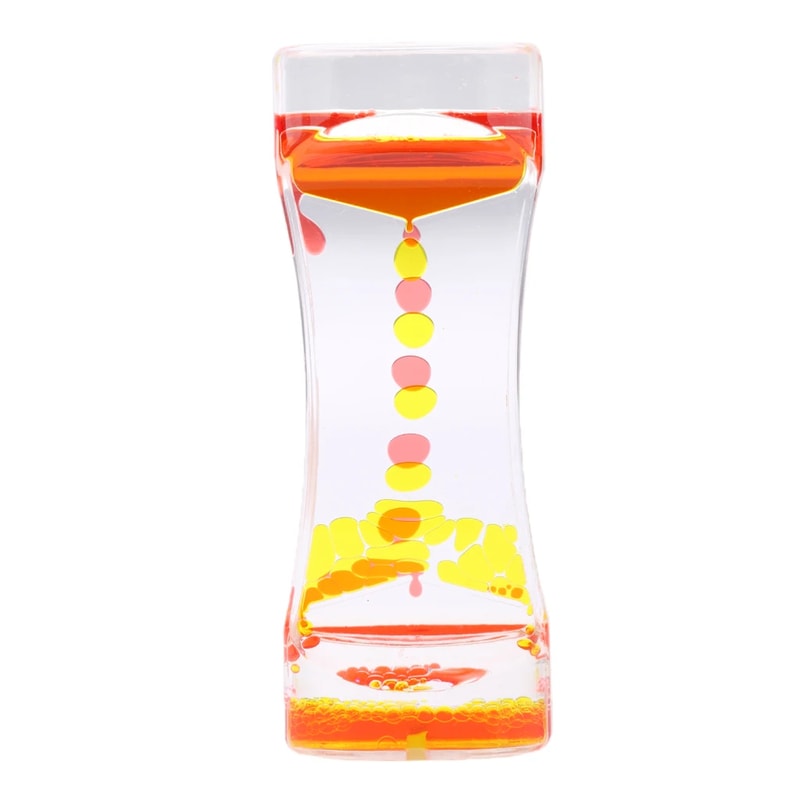 Colorful Liquid Motion Bubbler Toy pink yellow
