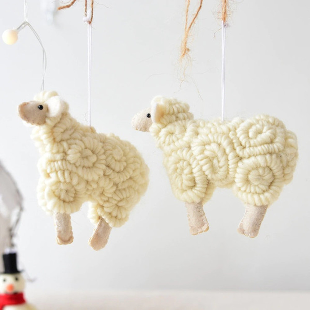 Christmas Sheep Ornament  Felt