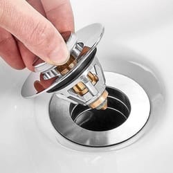 stainless steel wash basin pop up drain filter