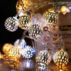decorative moroccan string lights for indoor & outdoor