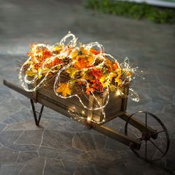led cascade waterfall string lights - outdoor twinkle lights for trees & gardens