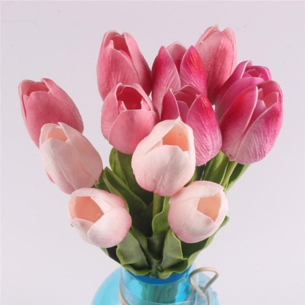 Eternal Elegance - Silky Soft 12 Real Touch Tulip Bouquet, Perfect for Home Decoration, Ideal for Home or Office Decor13