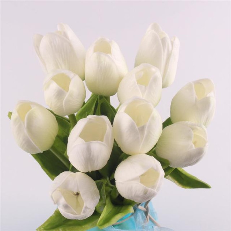 Eternal Elegance - Silky Soft 12 Real Touch Tulip Bouquet, Perfect for Home Decoration, Ideal for Home or Office Decor4