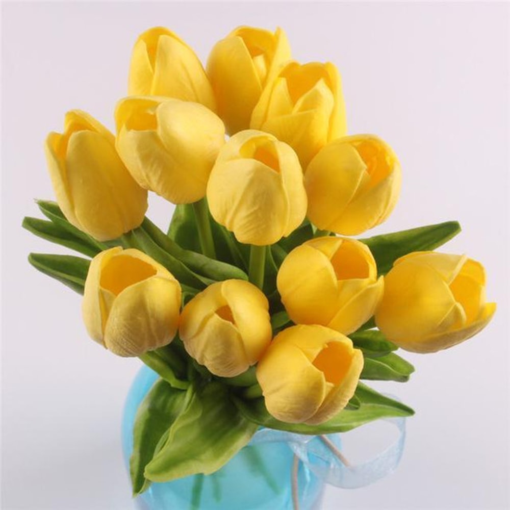 Eternal Elegance - Silky Soft 12 Real Touch Tulip Bouquet, Perfect for Home Decoration, Ideal for Home or Office Decor3