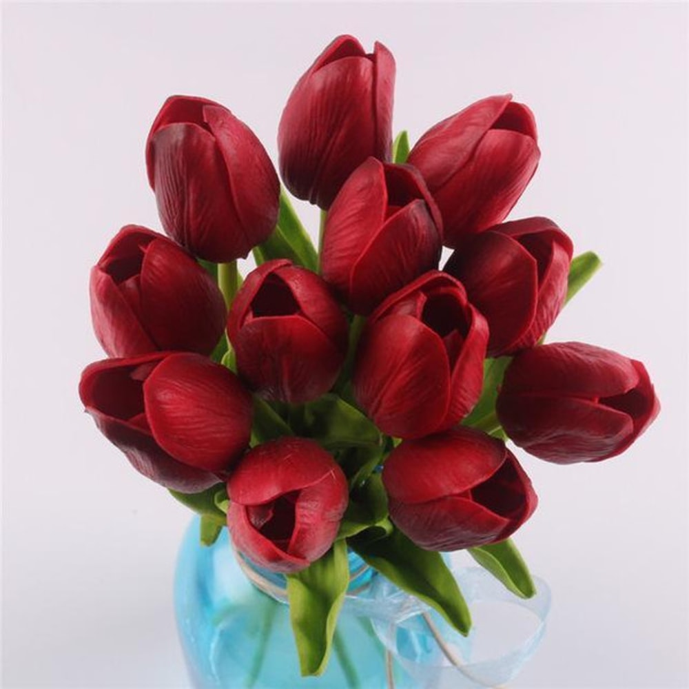 Eternal Elegance - Silky Soft 12 Real Touch Tulip Bouquet, Perfect for Home Decoration, Ideal for Home or Office Decor5
