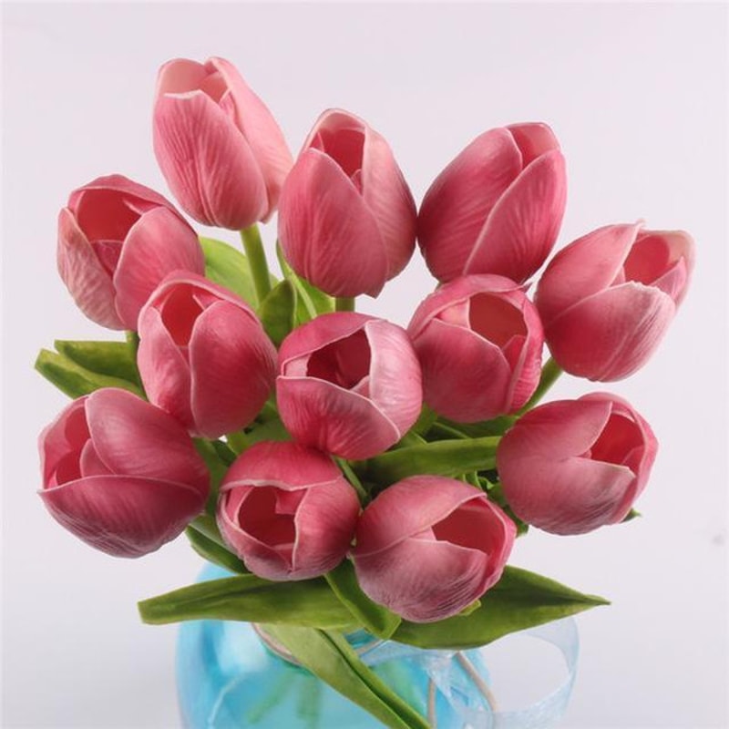 Eternal Elegance - Silky Soft 12 Real Touch Tulip Bouquet, Perfect for Home Decoration, Ideal for Home or Office Decor11