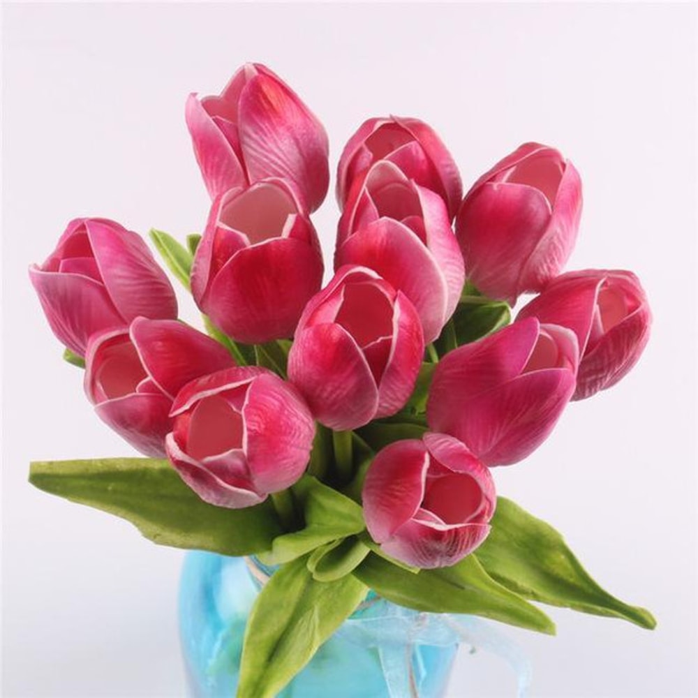 Eternal Elegance - Silky Soft 12 Real Touch Tulip Bouquet, Perfect for Home Decoration, Ideal for Home or Office Decor9