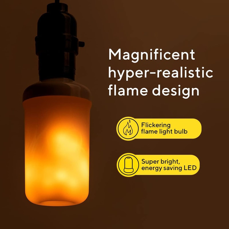 Realistic LED Flame Effect Light Bulbs