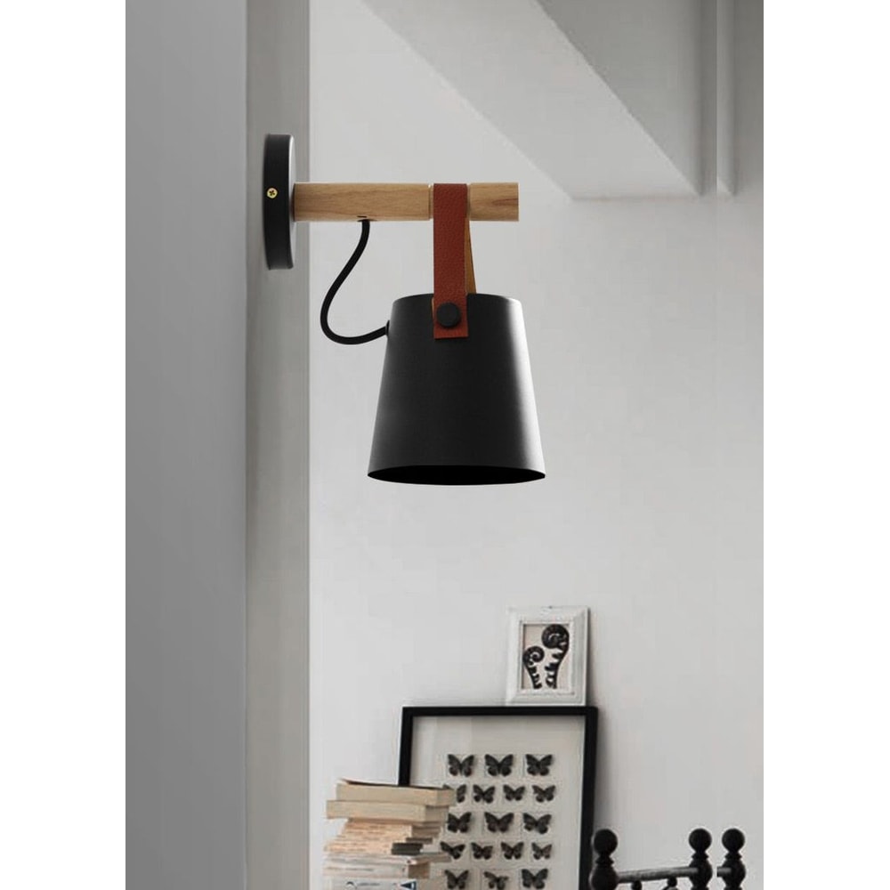Nordic Wooden Hanging Wall Lamp11