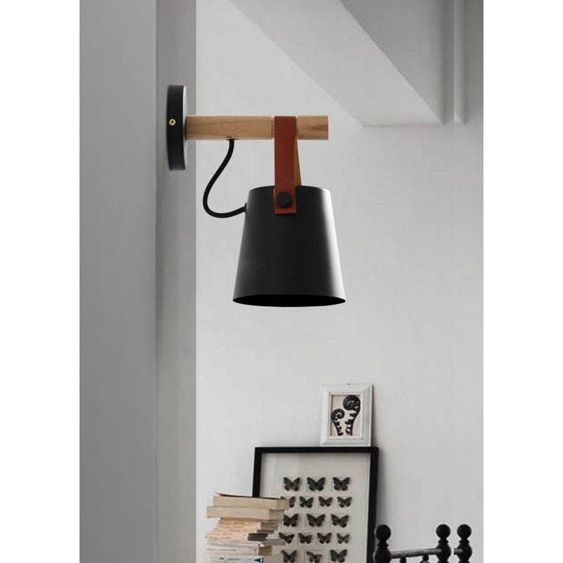 Nordic Wooden Hanging Wall Lamp11