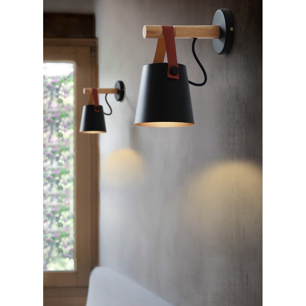 Nordic Wooden Hanging Wall Lamp6