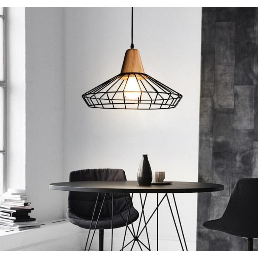 Modern Nordic Wrought Iron Hanging Cage Lamp1