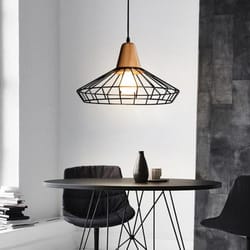 modern nordic wrought iron hanging cage lamp