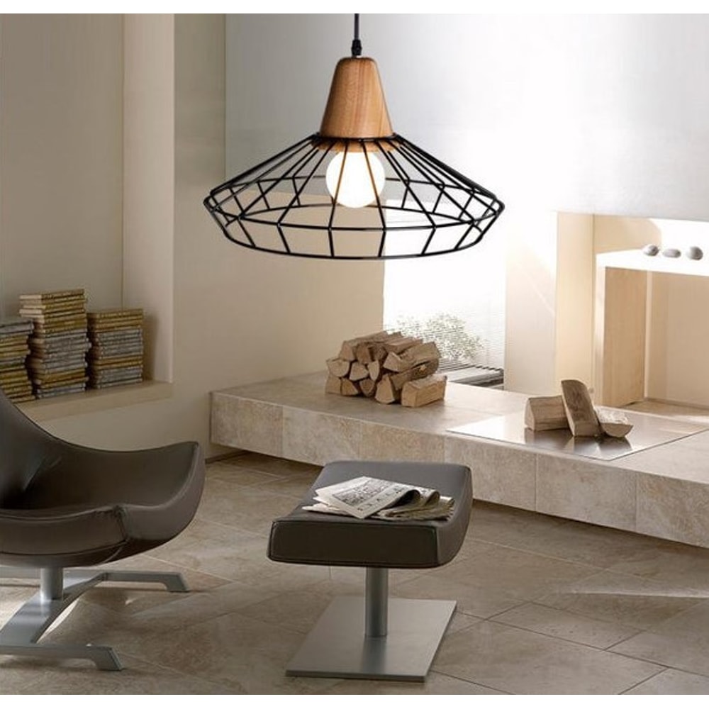 Modern Nordic Wrought Iron Hanging Cage Lamp5