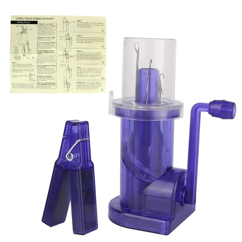 Complete Hand Knitting Kit with Clamp and Manual