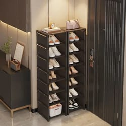 multi-layer shoe organizer rack | space-saving wall corner shelf