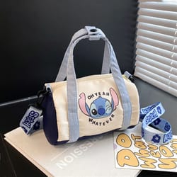 cute stitch canvas bucket bag – cartoon crossbody tote