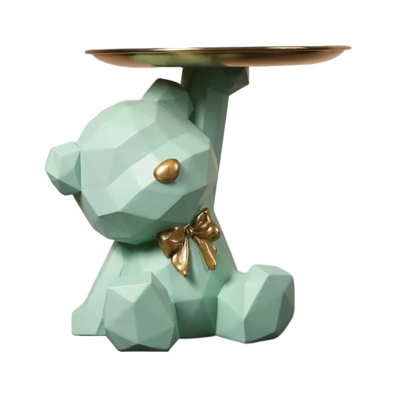 Geometric Resin Bear Decor Sculpture