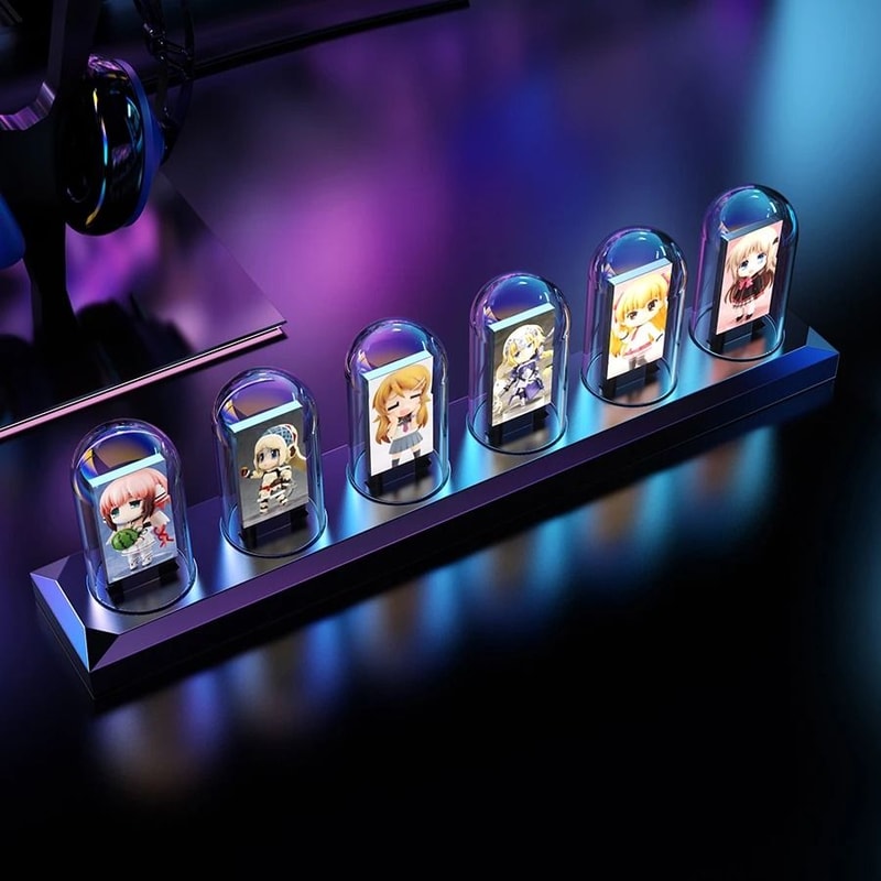 RGB Nixie Tube Clock LED RGB Digital Tube Night Light For Desktop Home Decoration 2