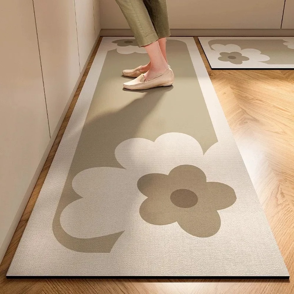 Super AntiSlip Diatomite Mud Floor Mat Japanese Style Soft Easy Handle Kitchen Carpet