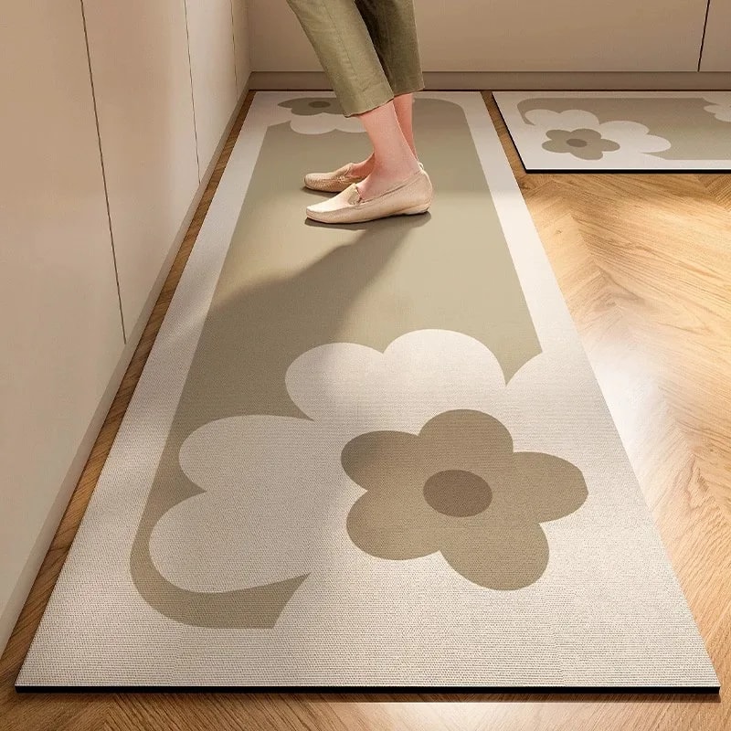 Super AntiSlip Diatomite Mud Floor Mat Japanese Style Soft Easy Handle Kitchen Carpet