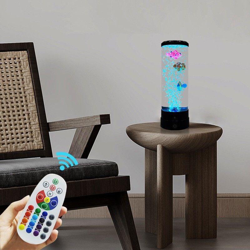 Colorful Jellyfish Lava Lamp Glowing Jellyfish Mood Light Jellyfish Lamp For Side Table Jellyfis 7