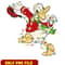 Donald Duck Christmas Embroidery png