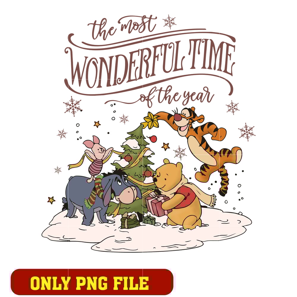 Pooh Disney Most Wonderful Time Of The year png