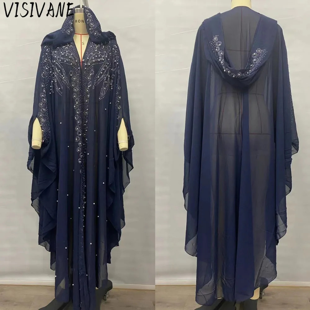 Vintage Thin Hooded Cloak Women Clothing Cape Dress Fashion Ponchos Coats  Jackets With Bling Diamo 1