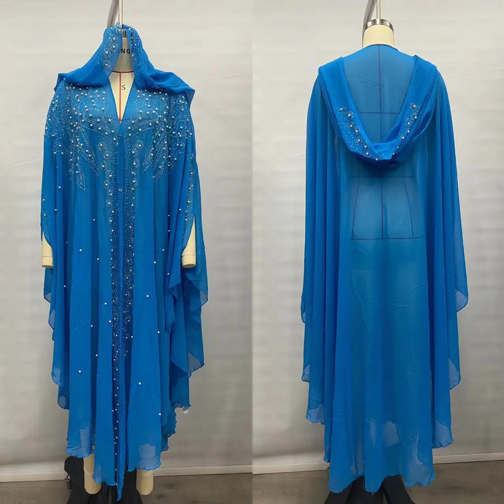 Vintage Thin Hooded Cloak Women Clothing Cape Dress Fashion Ponchos Coats  Jackets With Bling Diamo 8
