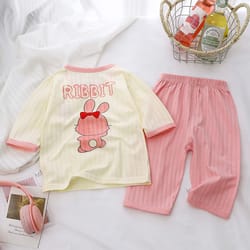 toddler long sleeve baby pajamas sets cotton child pyjamas kids cartoon nightwear comfortable homewear clothes