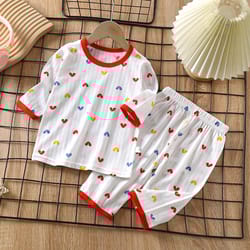 cotton baby pajamas sets for toddlers, long sleeve child pyjamas & cartoon kids nightwear homewear