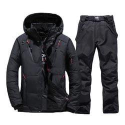 thermal skiing down suit, new winter ski suit men, warm snowboard bibs pants, male snowmobile clothing overalls set