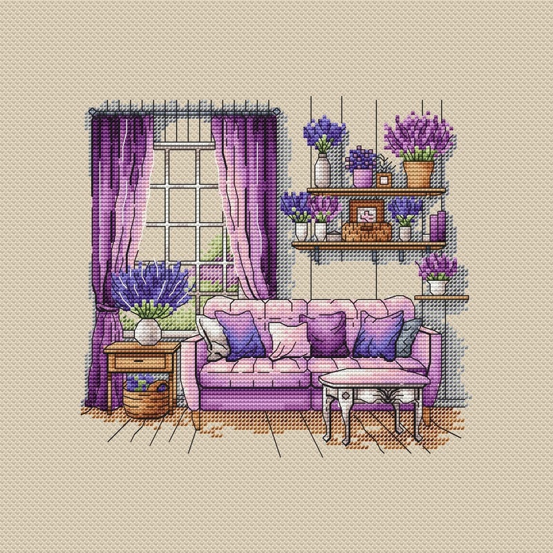Lavender Cross Stitch Patterns Lavender Cross Pattern Interior Embroidery Decorative Embroidery 1