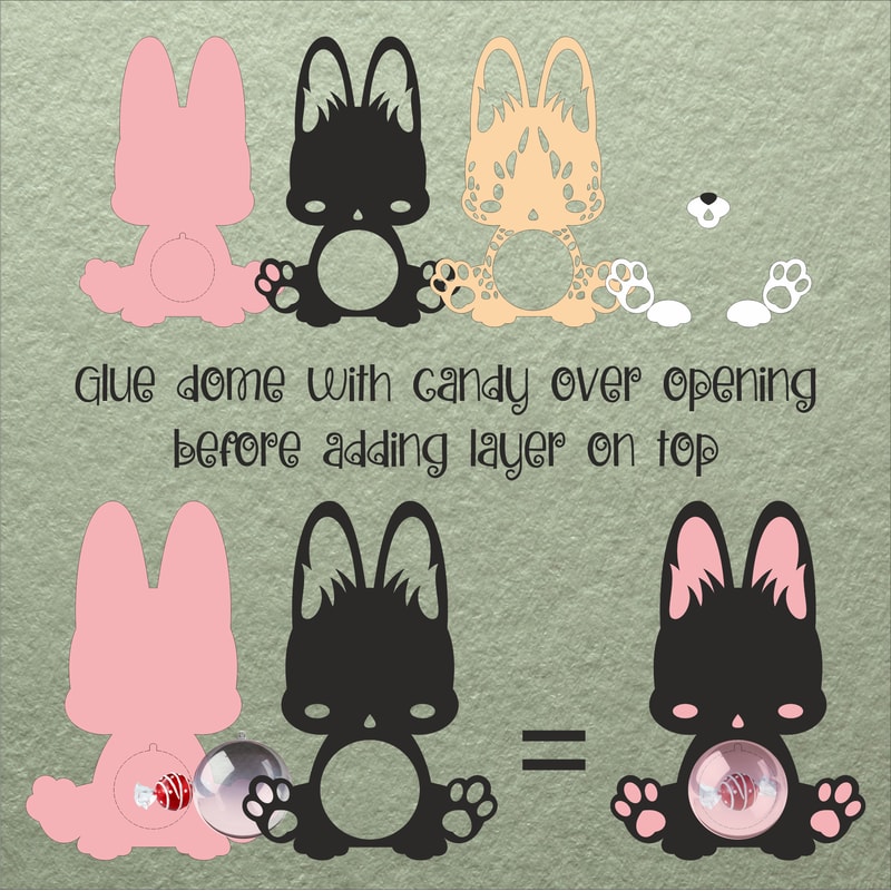 Candy Dome Template With Serval Cat 1