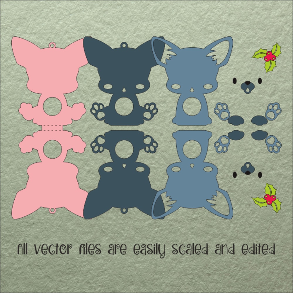 Oriental Cat Cyristmas Candy Holder Template 2