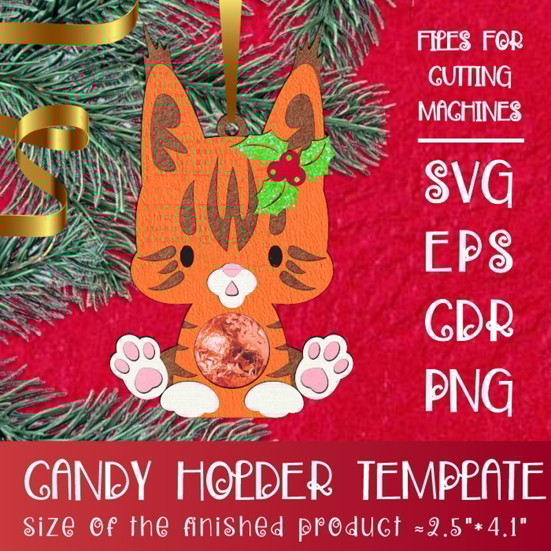 Cat Breeds Candy Holder Bundle Cristmas Ornaments 5