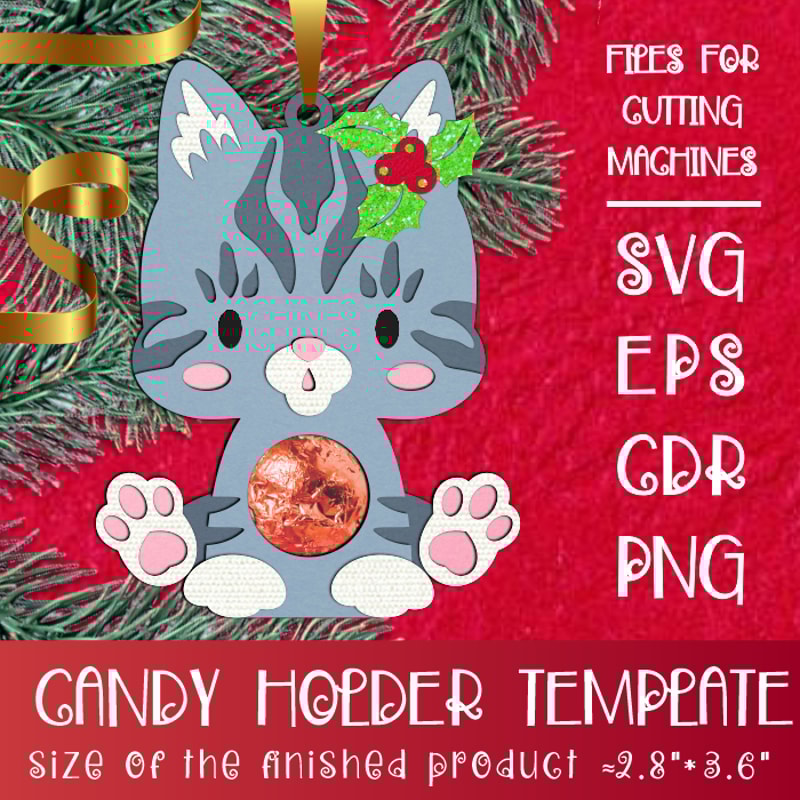 Cat Breeds Candy Holder Bundle Cristmas Ornaments 9