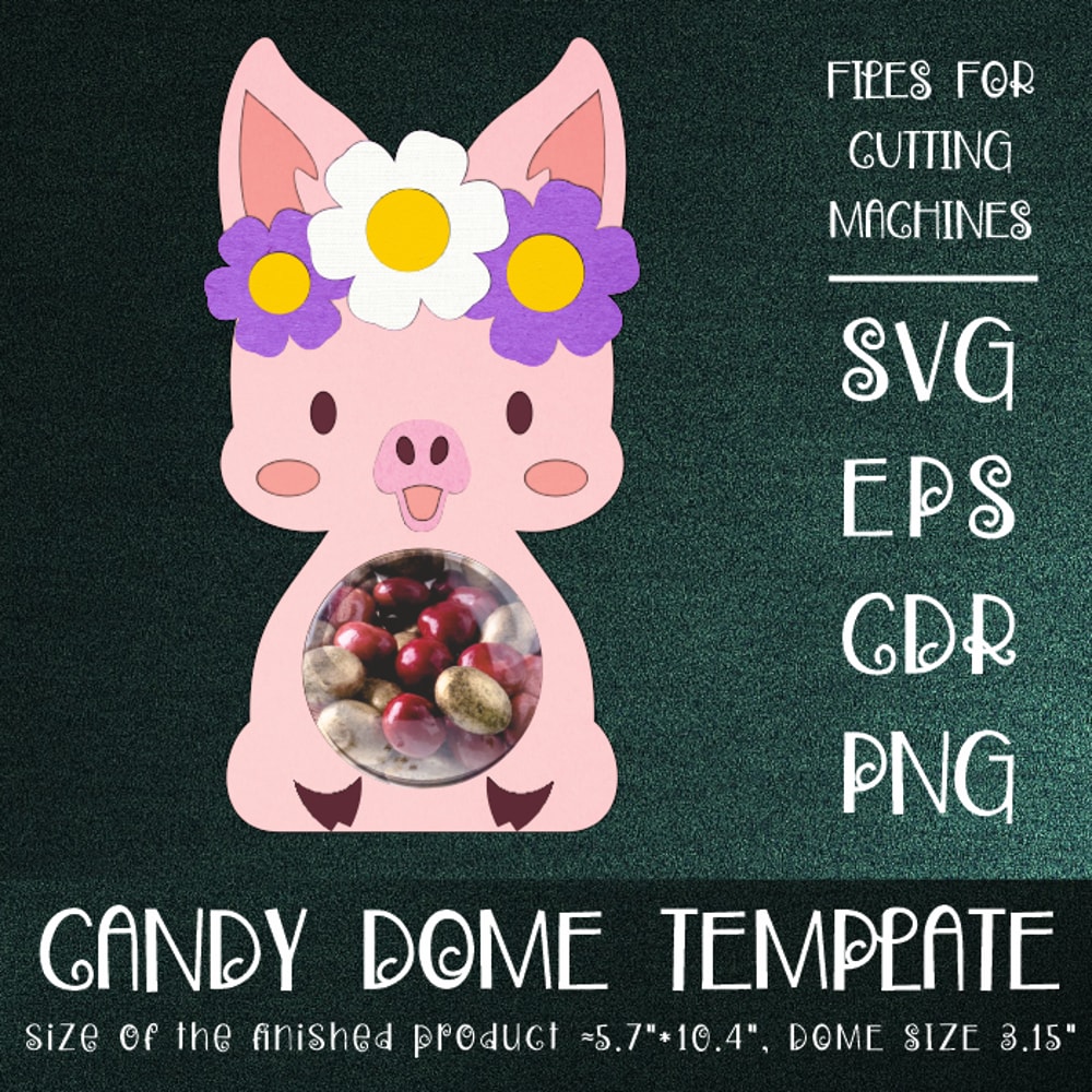 Baby PigCandy Dome TemplateSucker Holder 0