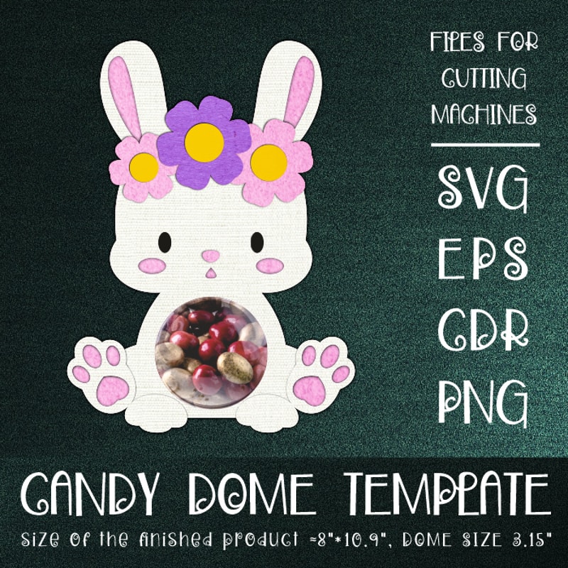 Baby BunnyCandy Dome TemplateSucker Holder 0