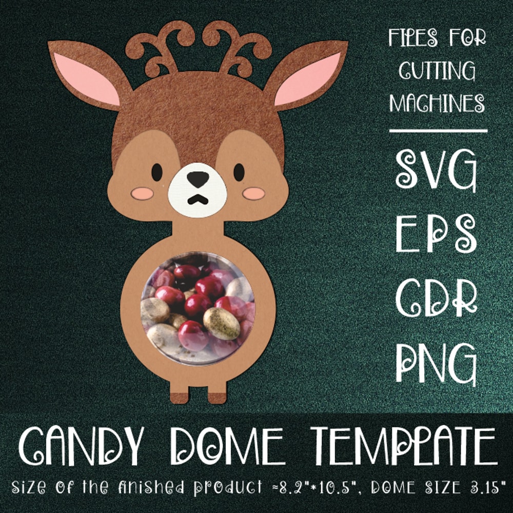 Baby Deer Candy Dome TemplateSucker Holder 0