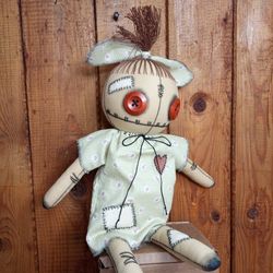 Creepy Cute Doll Handmade - Halloween Decor