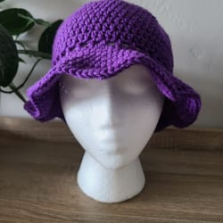 women's bucket hat, sun hat, purple hat, crochet hat, summer hat, beach hat