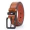 Mens PU Leather Belt with Alloy Pin Square Buckle Business Leisure WaistBelts for Men