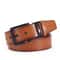 Mens PU Leather Belt with Alloy Pin Square Buckle Business Leisure WaistBelts for Men