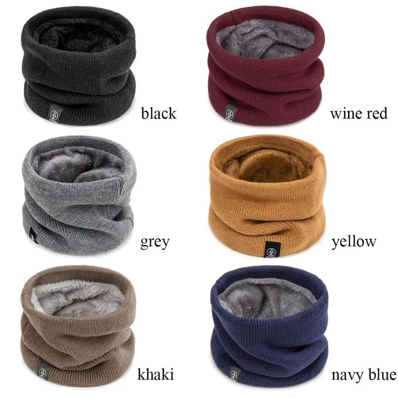 Fashion Soft Knitted Neck Warmer Scarf Winter Warm Thick ColdProof Collar For Men Women 1