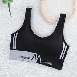 women comfortable seamless large u sports bra, summer yoga gym running crop top, push up sport bra top new