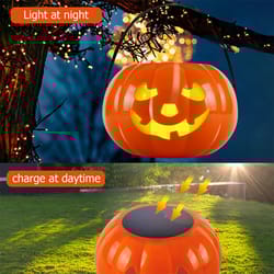 halloween solar pumpkin lantern outdoor garden, led lighting yard pathway lights for villa park decoration