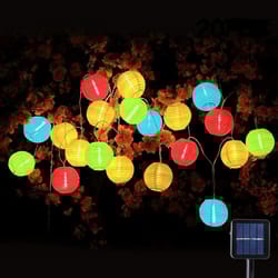 waterproof solar string fairy lights, 10 led color lanterns, outdoor garland lights for garden party decor
